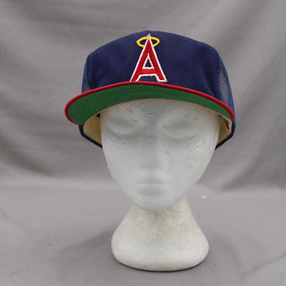 California Angles Hat (VTG) - 1970s Trucker Hat by Annco - Adult Snapback